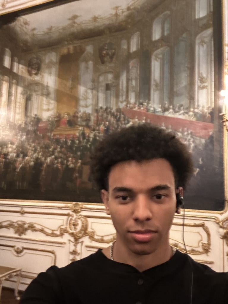 Me in front of a painting